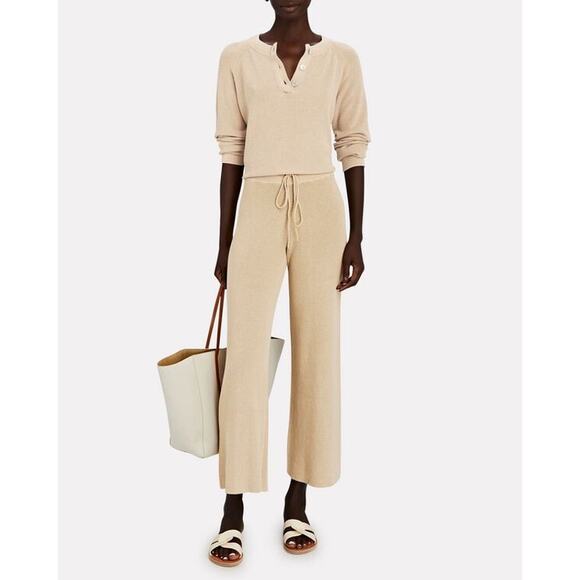 Rails Piper Tan Long Sleeve Cashmere Blend Henley Sweater Size Large - Picture 3 of 15